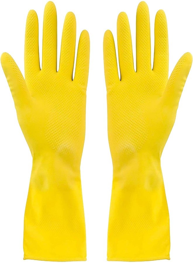 FowWelt قفازات منزلية قابلة لإعادة الاستخدام من فوويلت، قفازات مطاطية لغسل الأطباق، سمك إضافي، أكمام طويلة، تنظيف المطبخ، العمل، الطلاء، البستنة، العناية بالحيوانات الأليفة (مقاس حر، 1) - Image 1